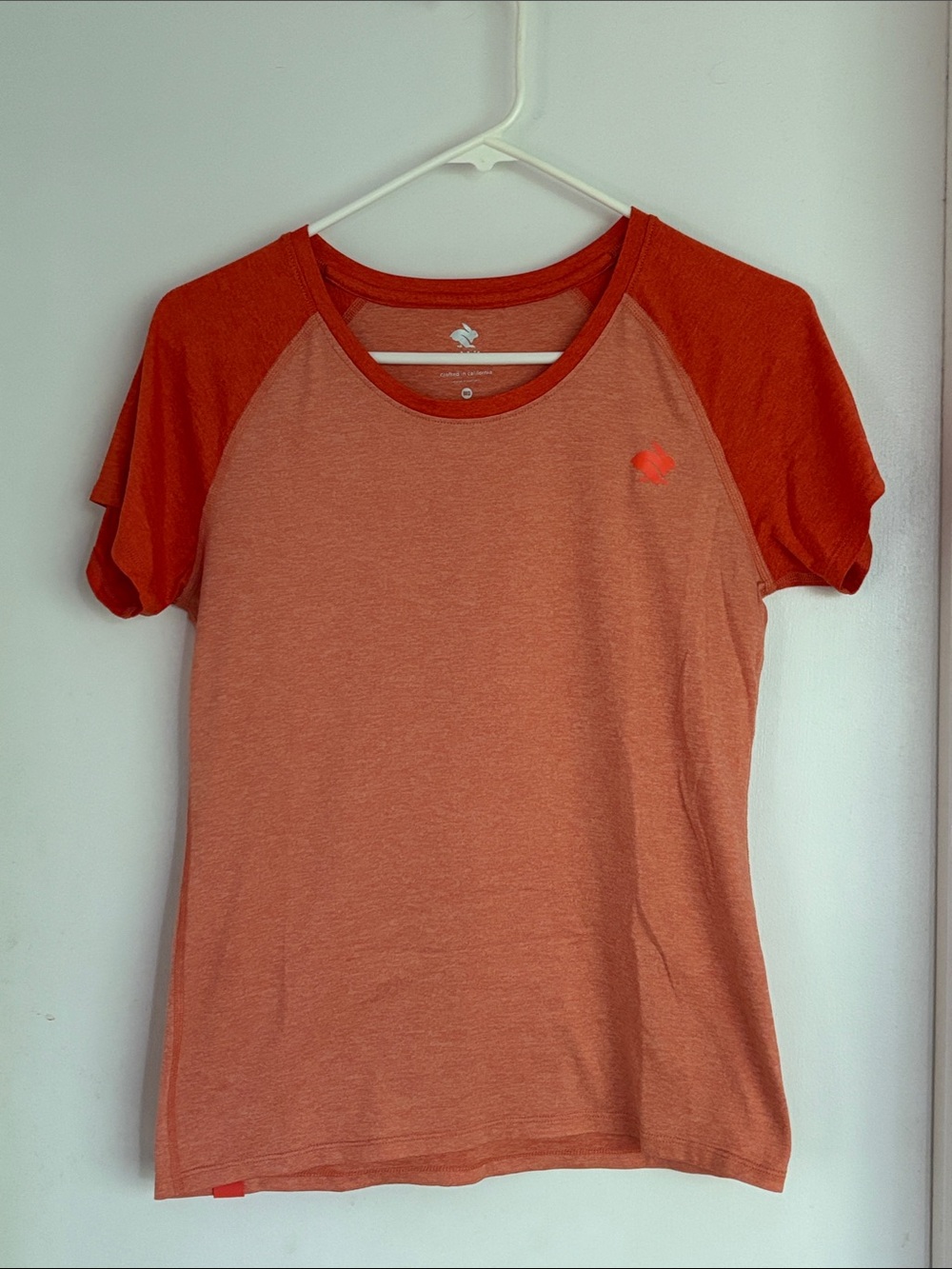 Women's Rabbit EZ Tee Two-Tone Orange Raglan Short Sleeve